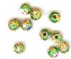 10 6mm Green Cloisonn� Rounds